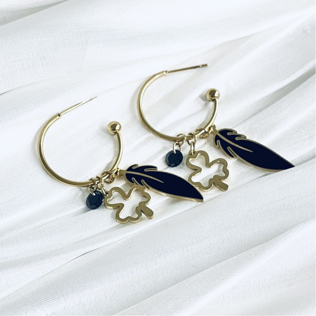 Stainless steel hoop earrings