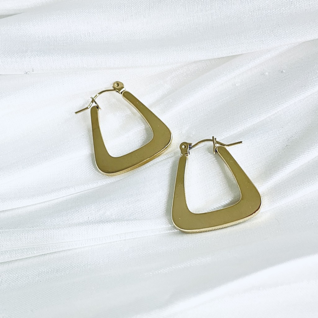 Stainless steel hoop earrings