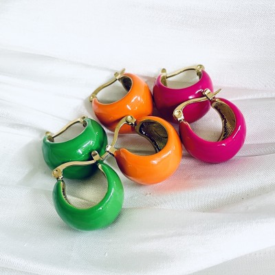 Stainless steel hoop earrings