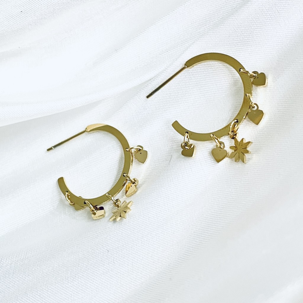 Stainless steel hoop earrings