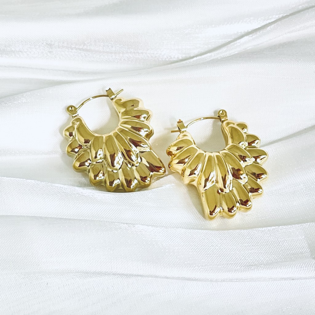 Stainless steel hoop earrings