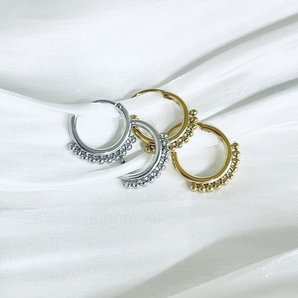 Stainless steel hoop earrings