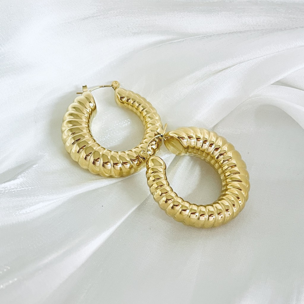 Stainless steel hoop earrings