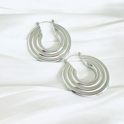 Stainless steel hoop earrings