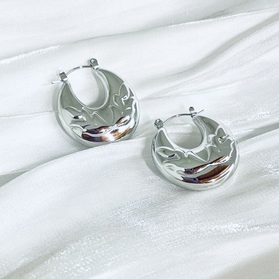 Stainless steel hoop earrings