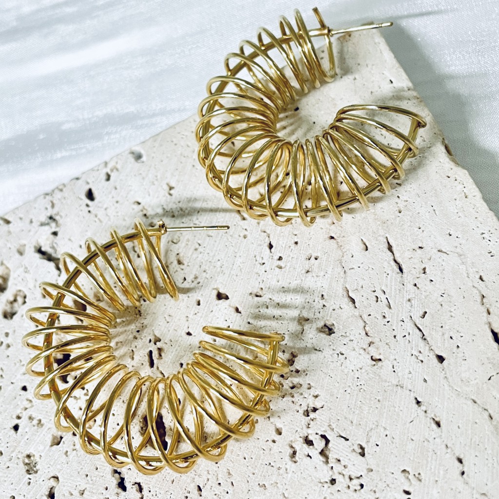 Stainless steel hoop earrings