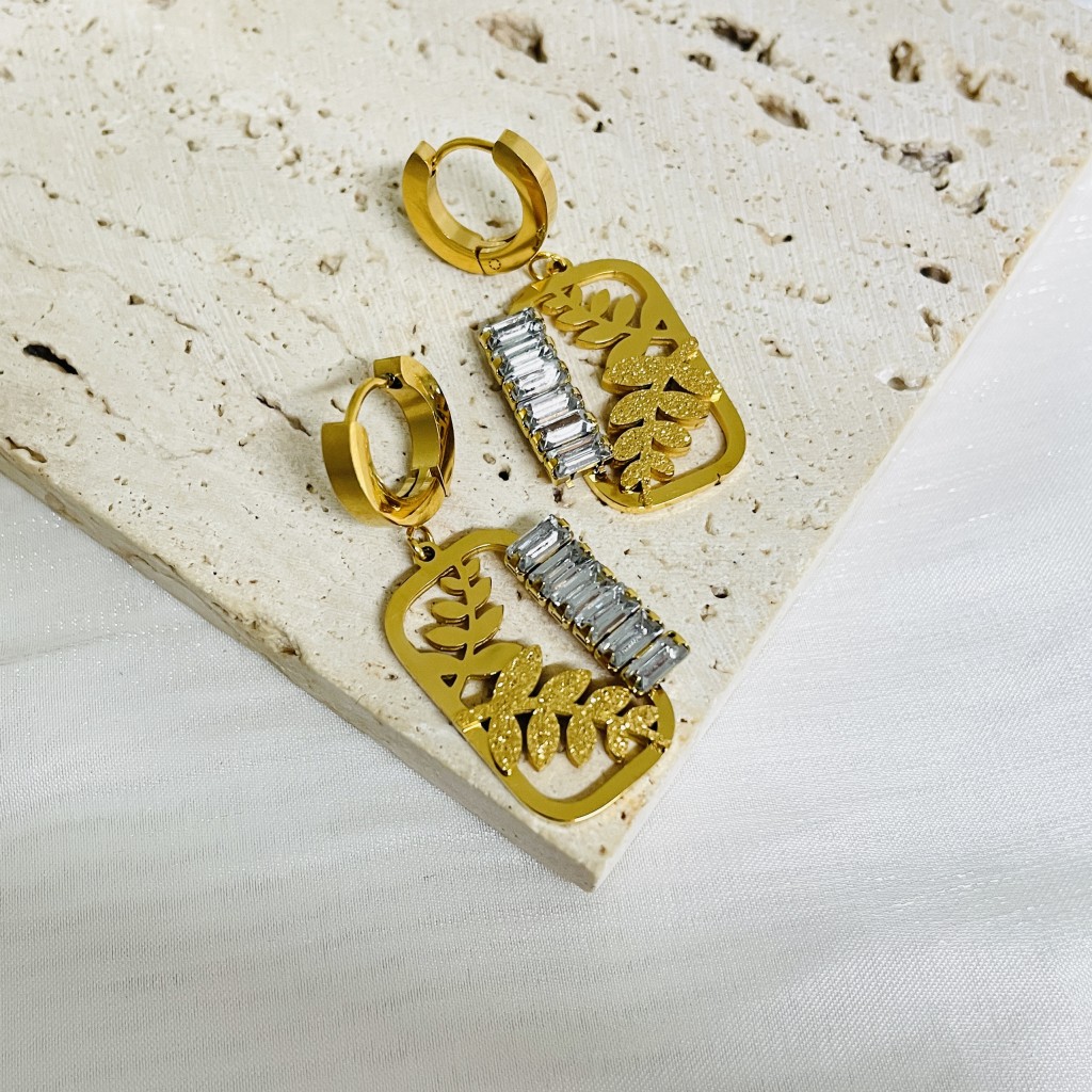 Stainless steel hoop earrings