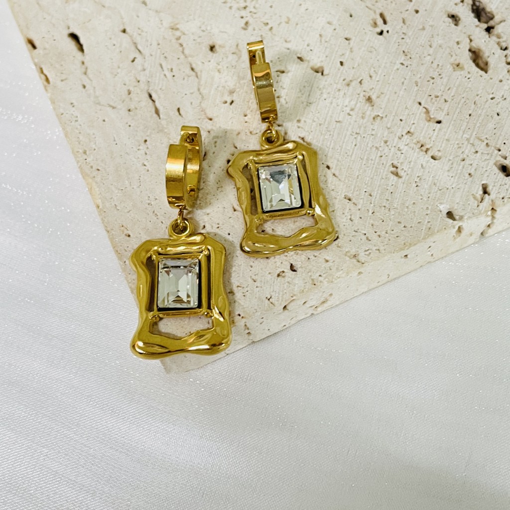 Stainless steel hoop earrings