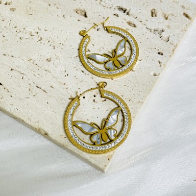 Stainless steel hoop earrings