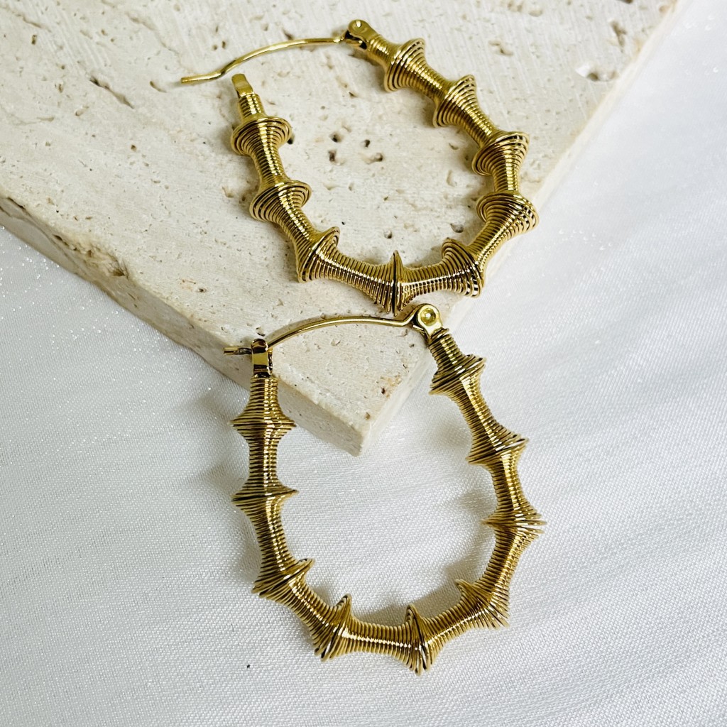Stainless steel hoop earrings