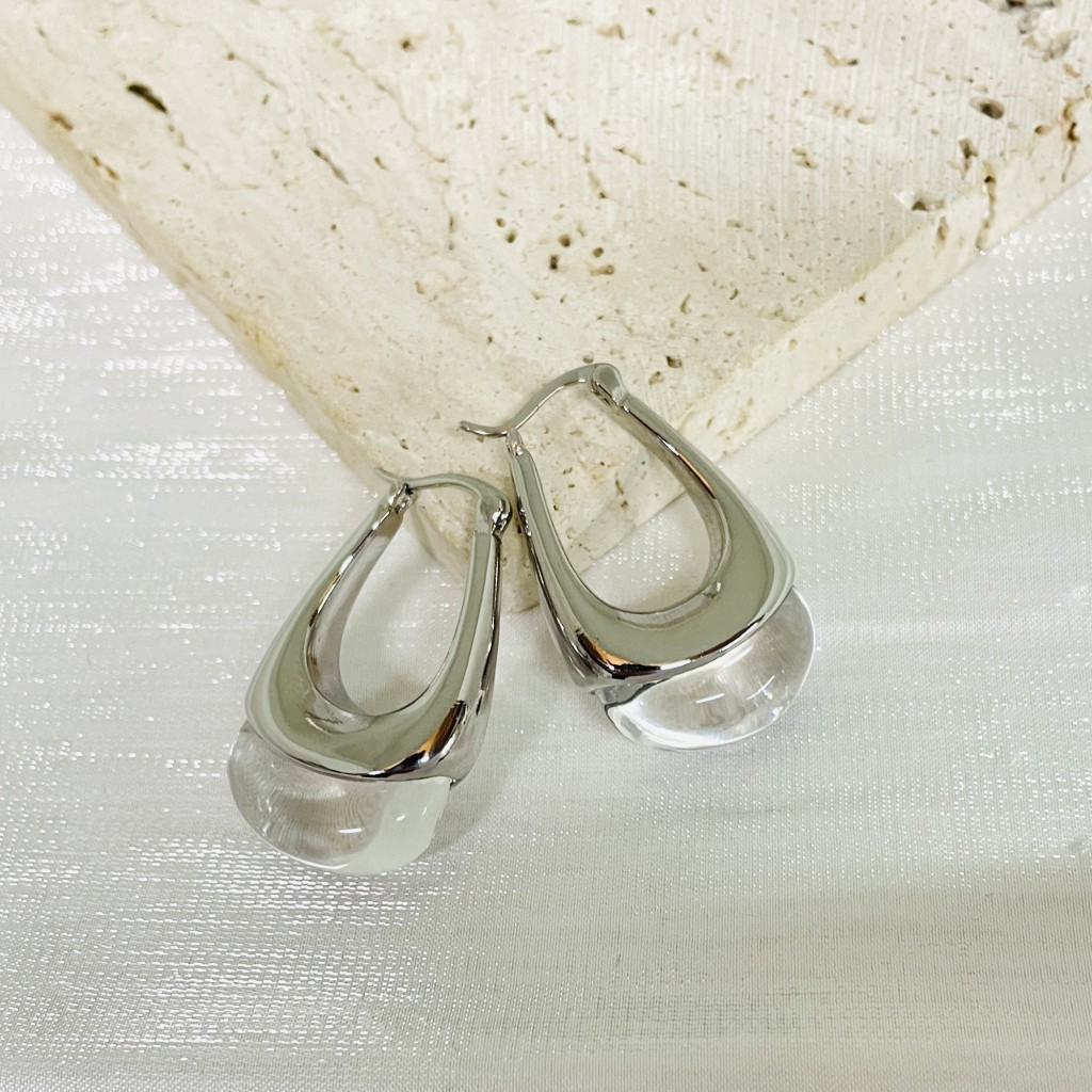 Stainless steel hoop earrings