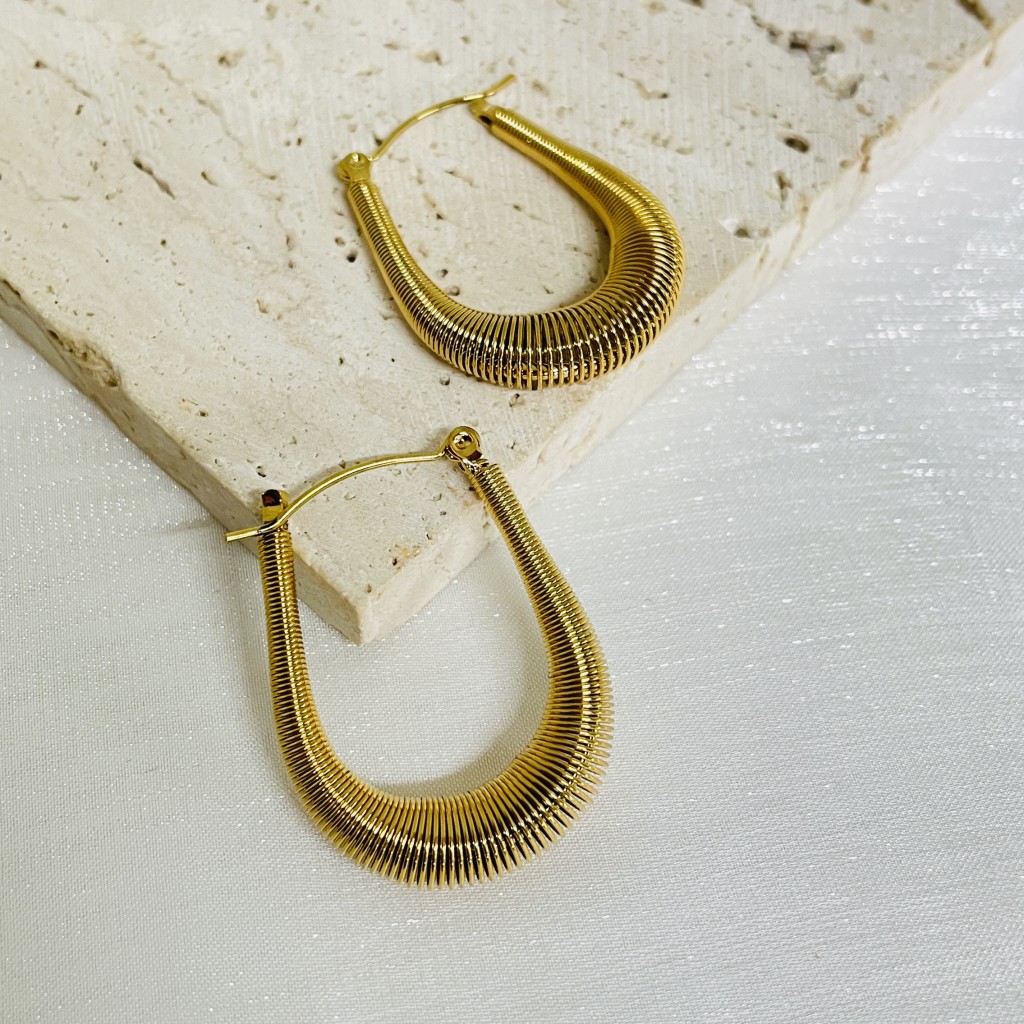 Stainless steel hoop earrings