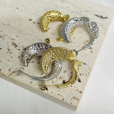 Stainless steel hoop earrings