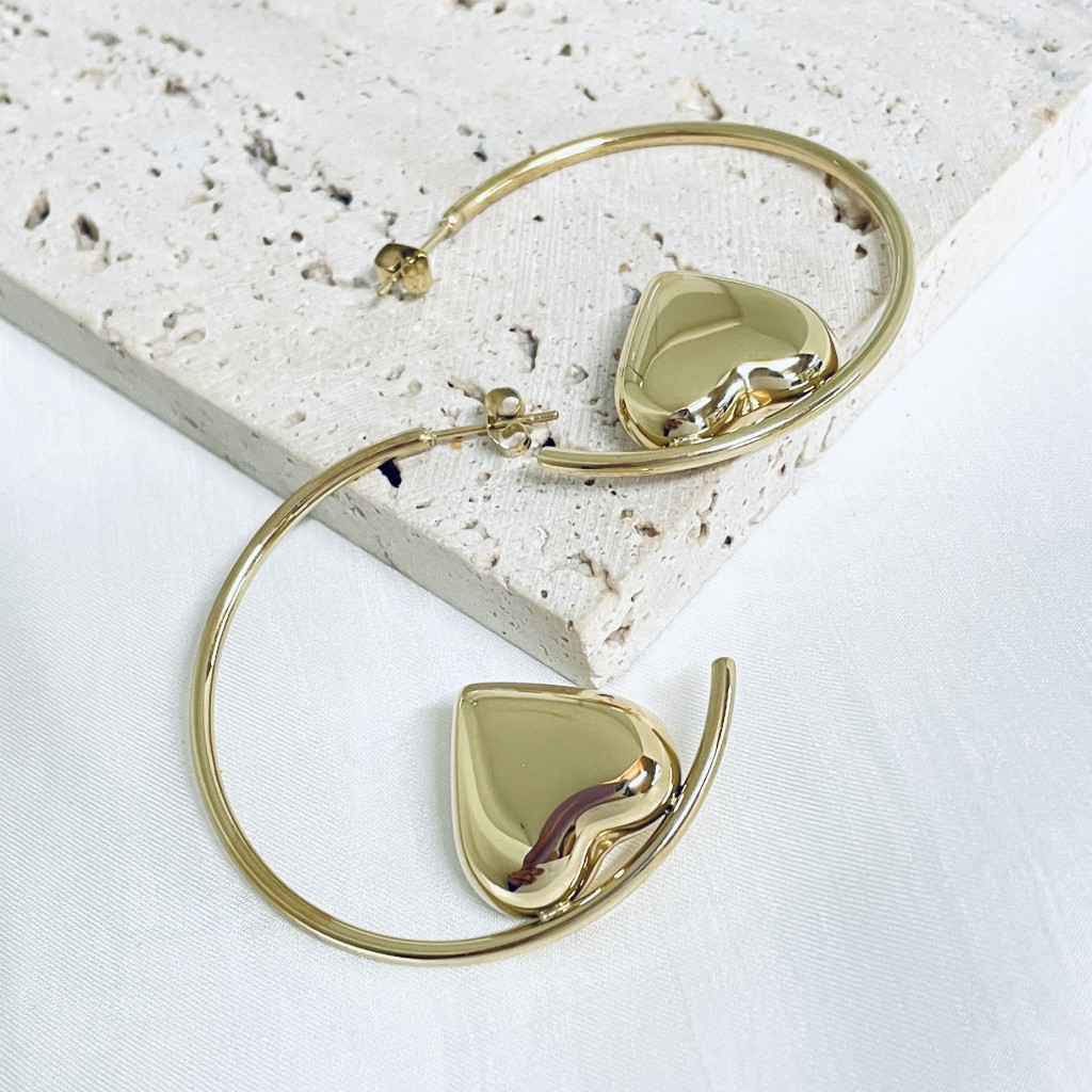 Stainless steel hoop earrings