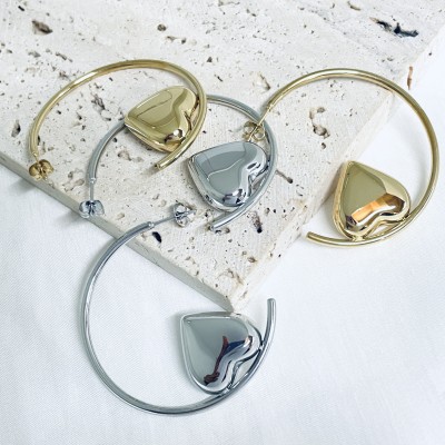 Stainless steel hoop earrings