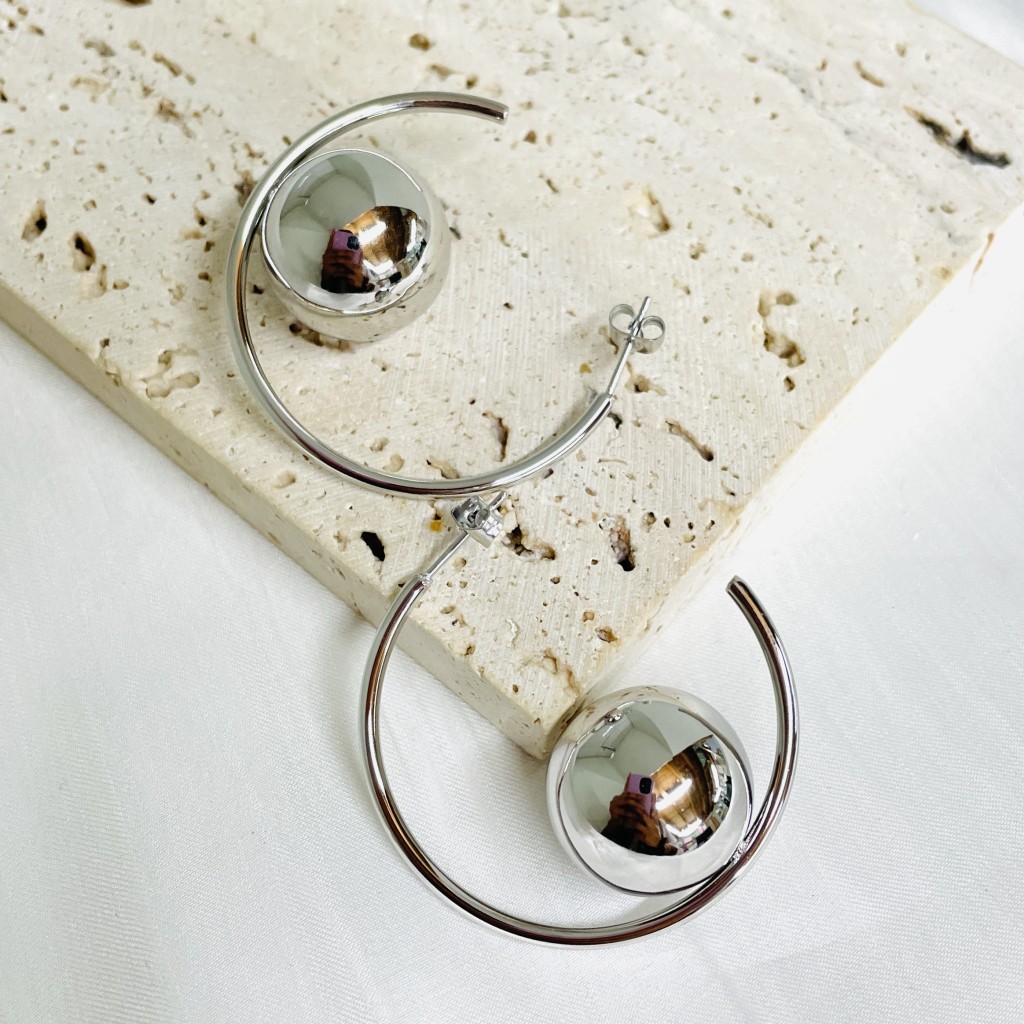 Stainless steel hoop earrings