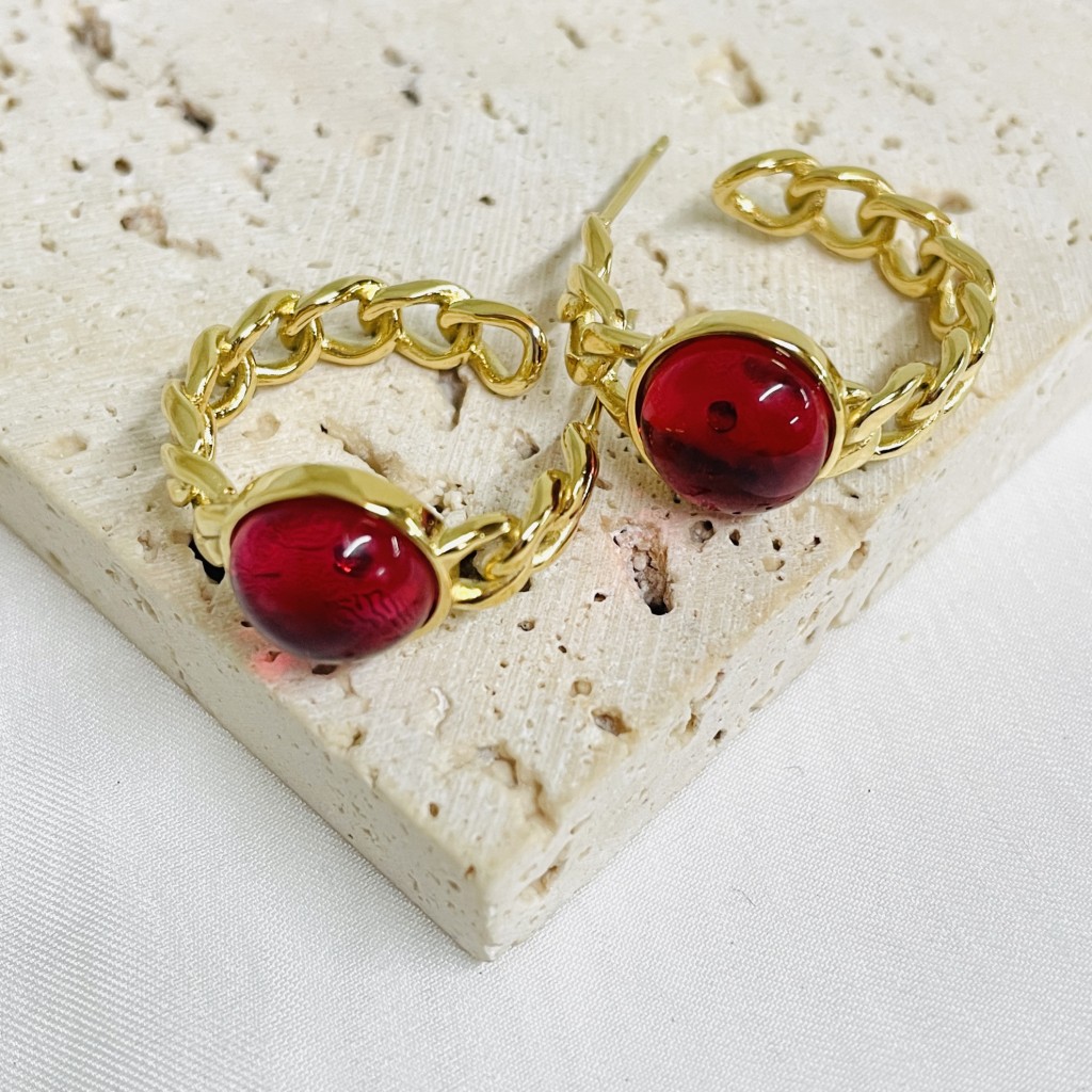 Stainless steel hoop earrings