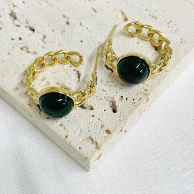 Stainless steel hoop earrings