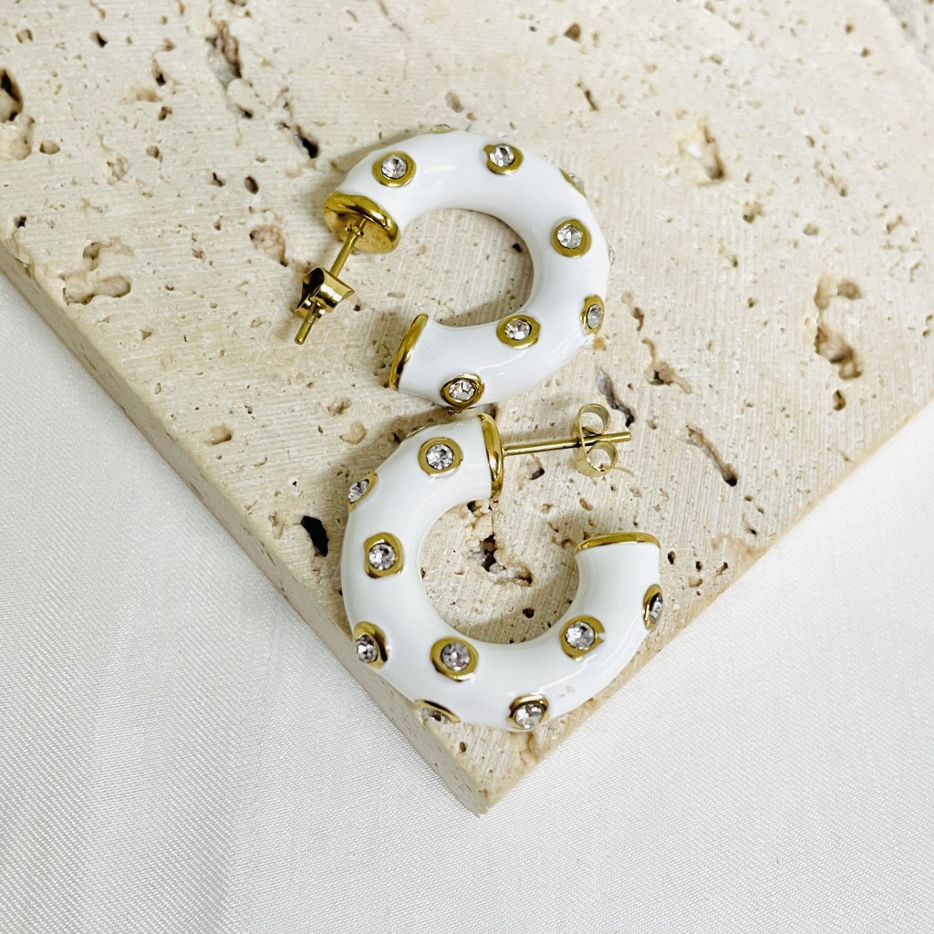 Stainless steel hoop earrings