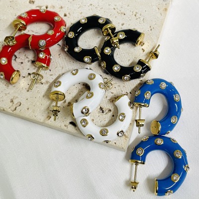 Stainless steel hoop earrings