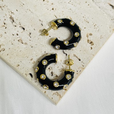 Stainless steel hoop earrings