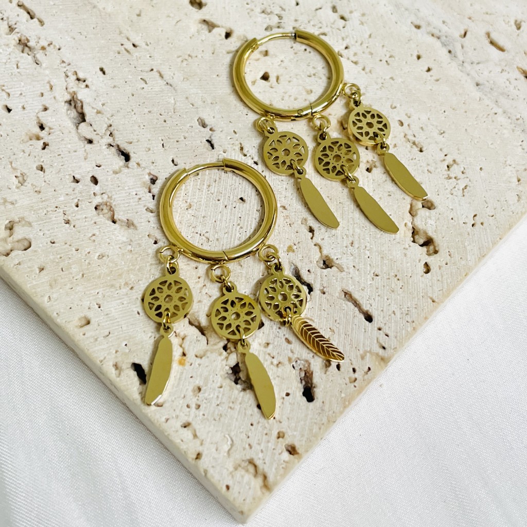 Stainless steel hoop earrings