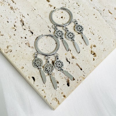Stainless steel hoop earrings