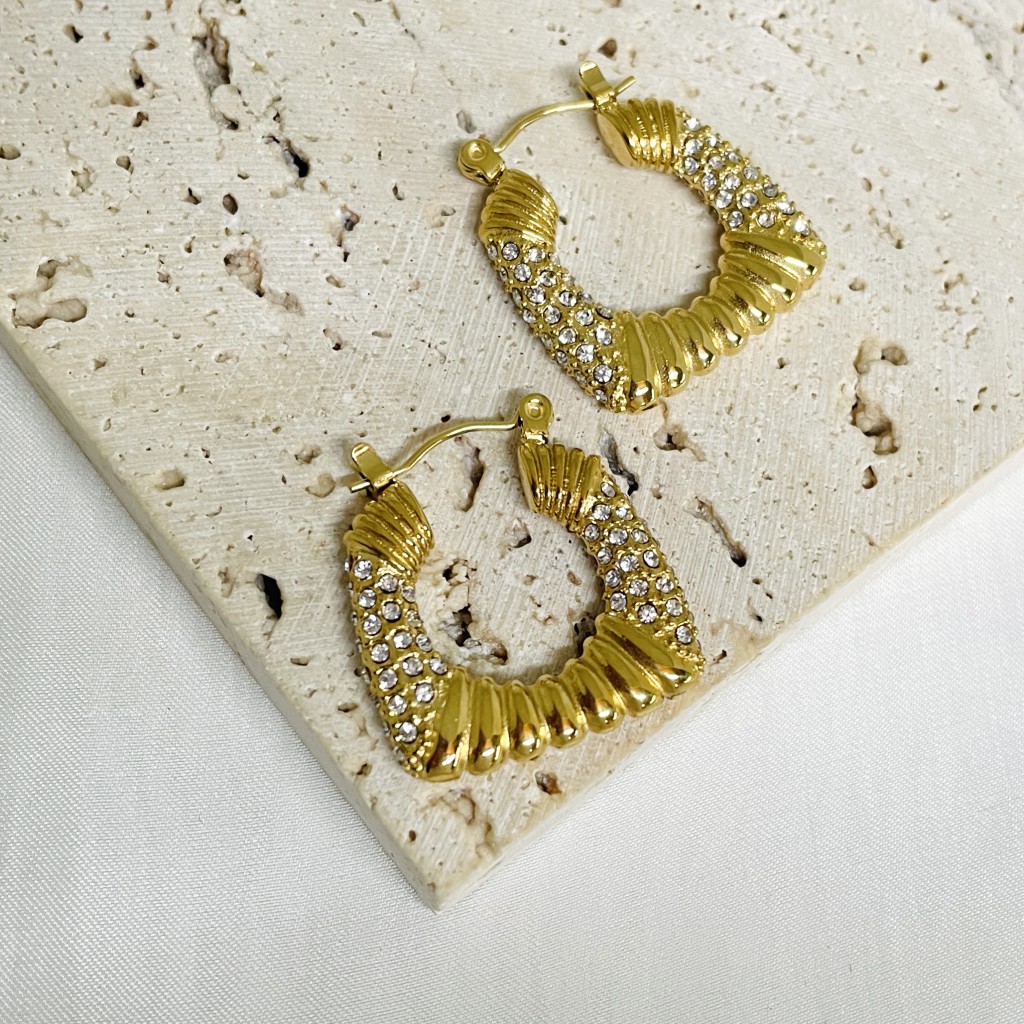 Stainless steel hoop earrings