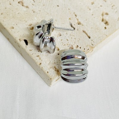 Stainless steel hoop earrings