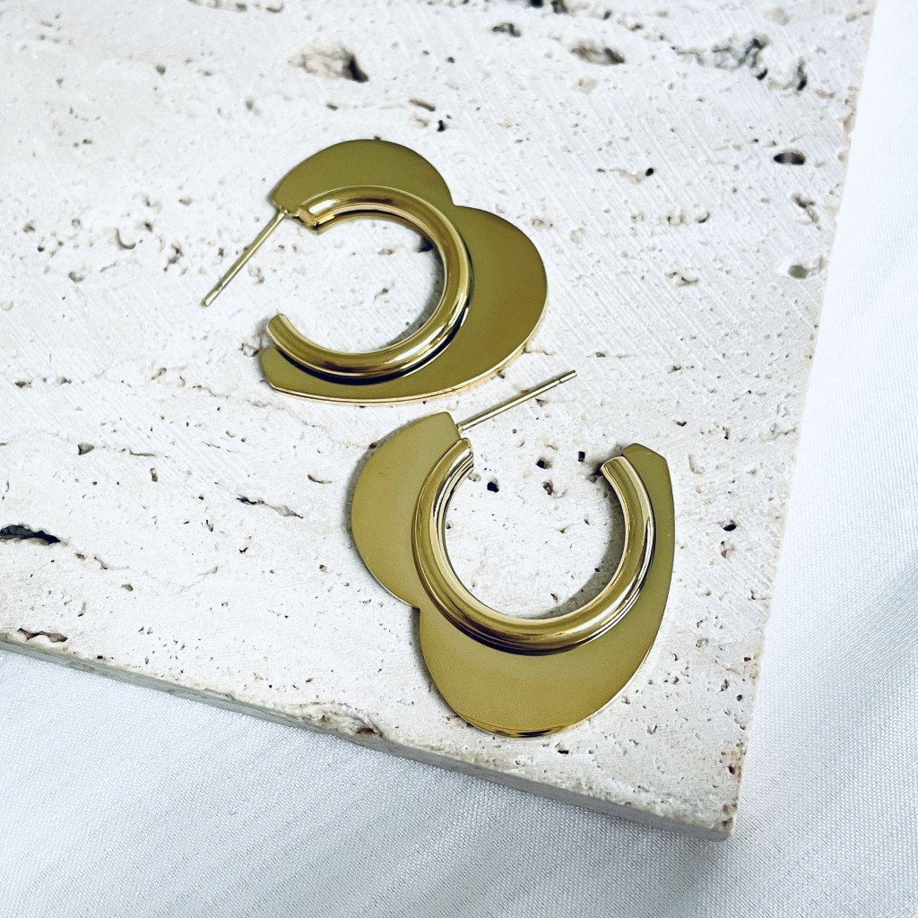 Stainless steel hoop earrings