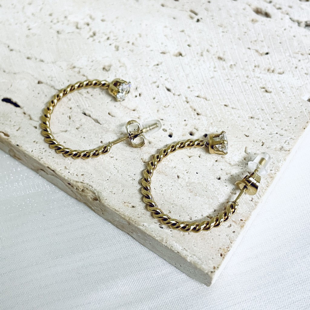 Stainless steel hoop earrings