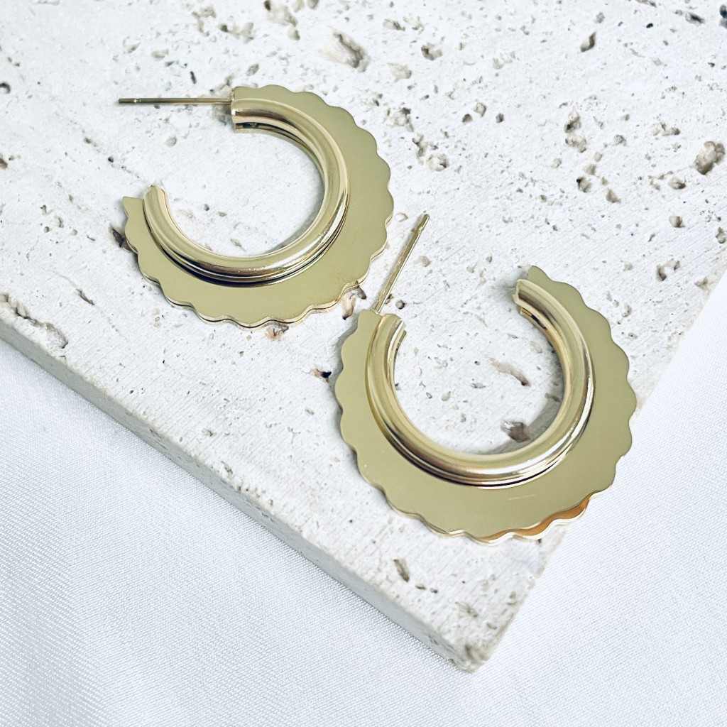 Stainless steel hoop earrings
