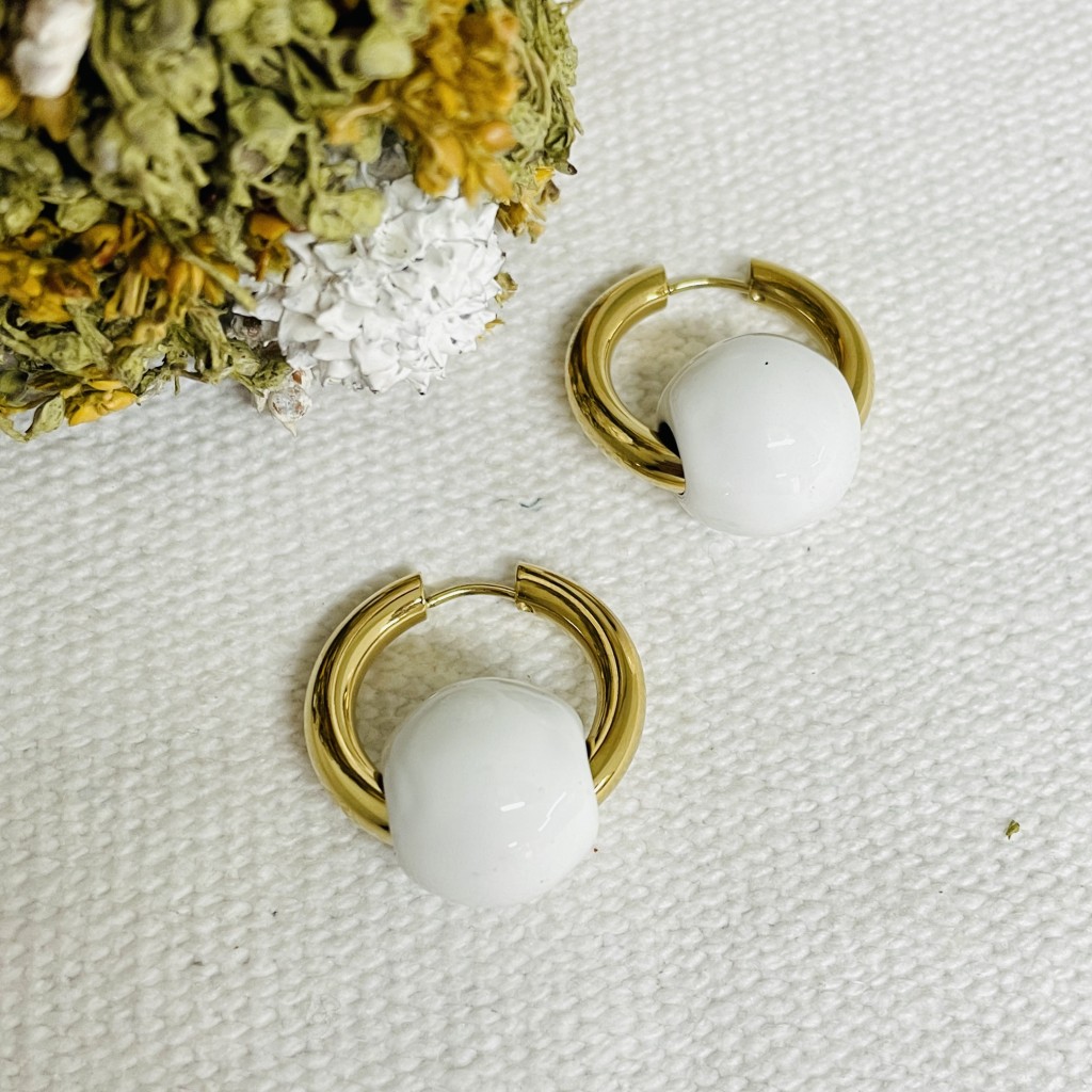 Stainless steel hoop earrings
