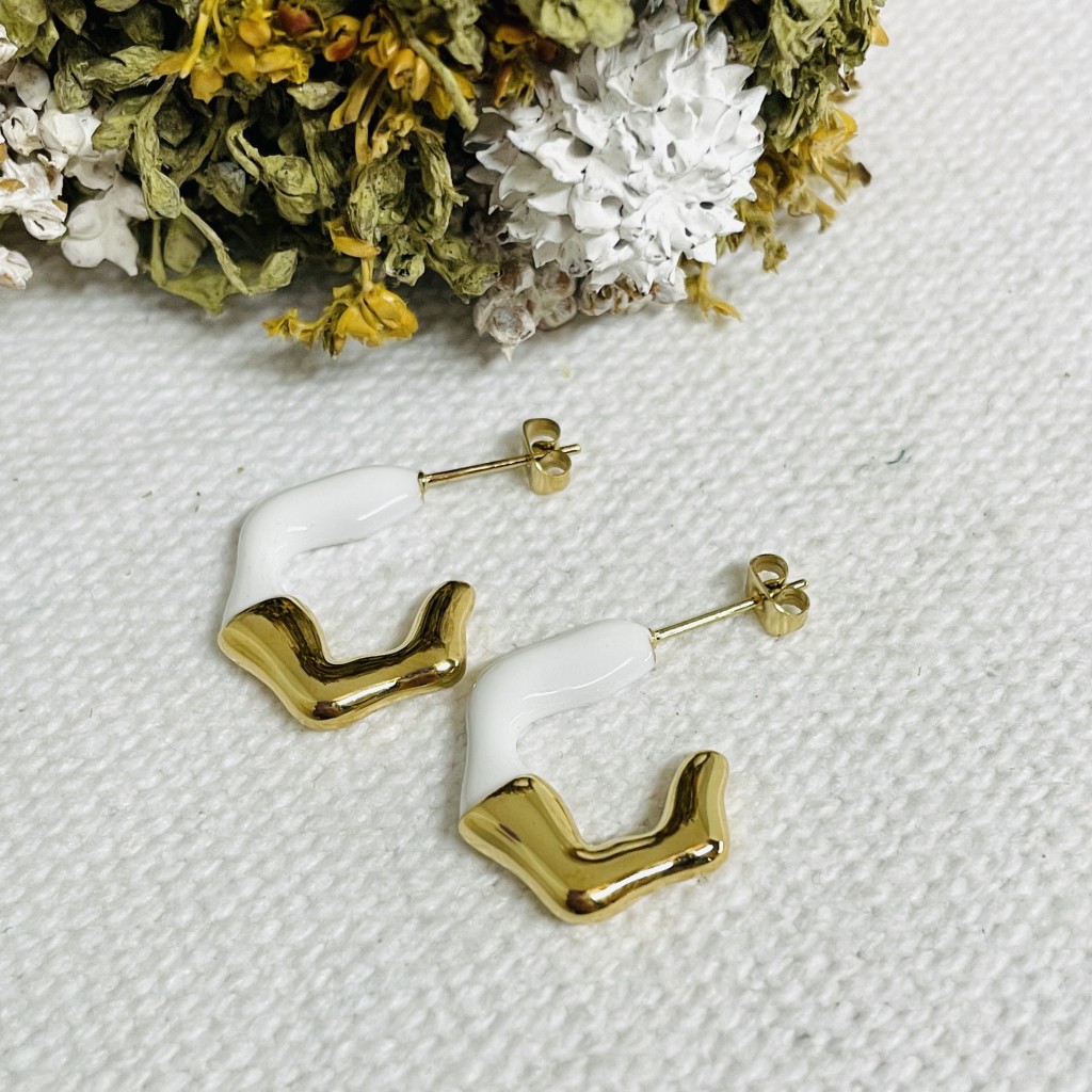 Stainless steel hoop earrings