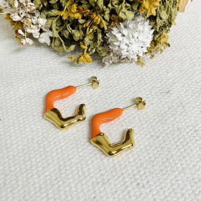 Stainless steel hoop earrings