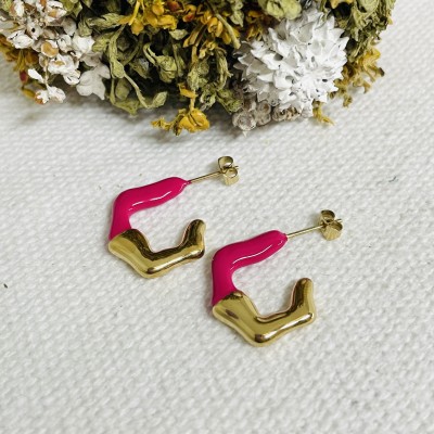 Stainless steel hoop earrings