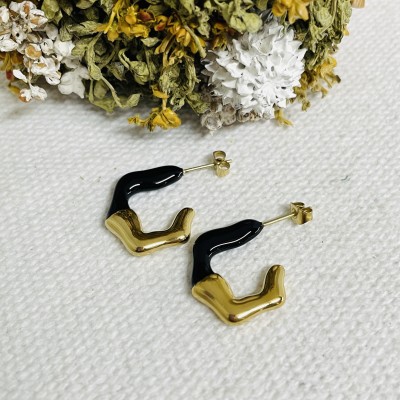 Stainless steel hoop earrings