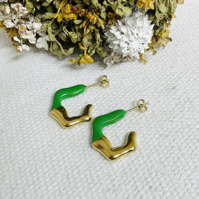 Stainless steel hoop earrings