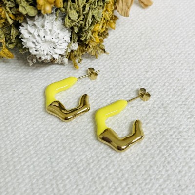 Stainless steel hoop earrings