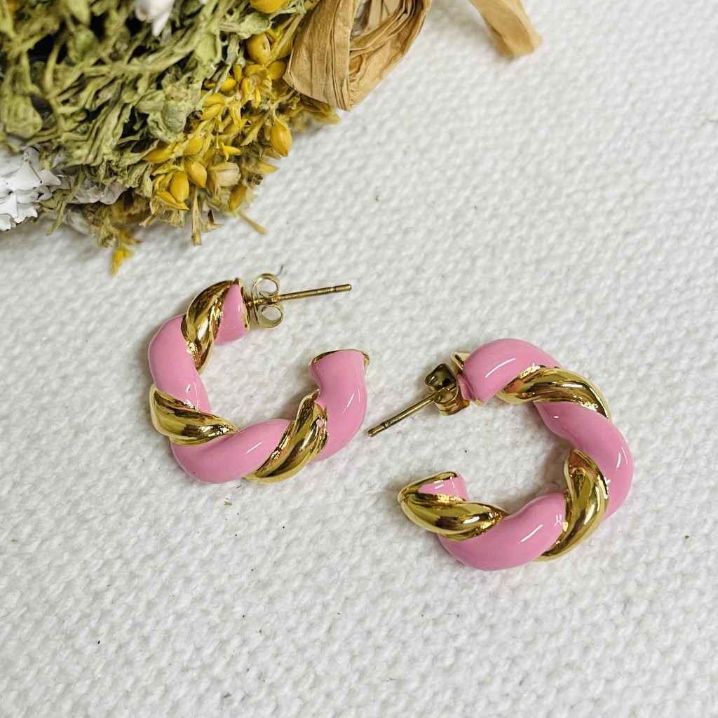 Stainless steel hoop earrings
