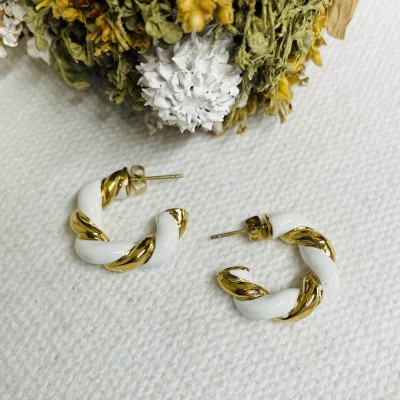 Stainless steel hoop earrings