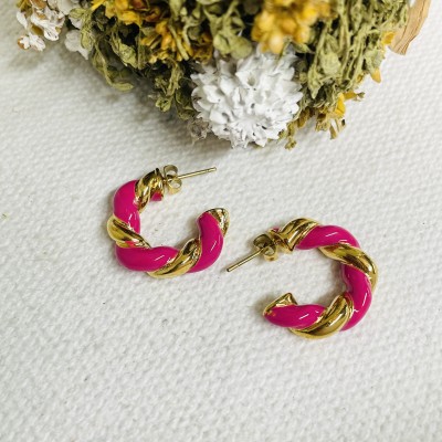 Stainless steel hoop earrings