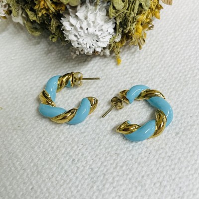 Stainless steel hoop earrings