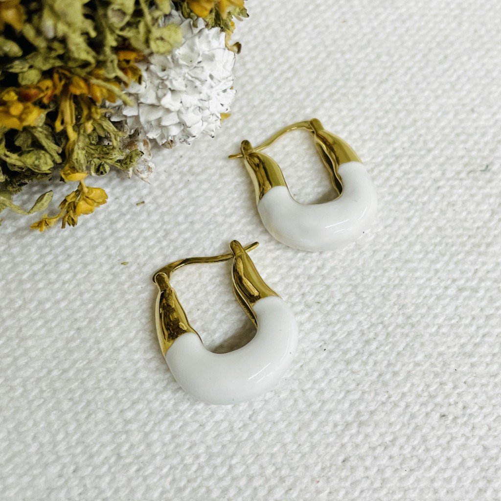 Stainless steel hoop earrings