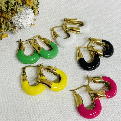 Stainless steel hoop earrings