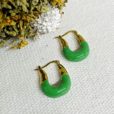 Stainless steel hoop earrings