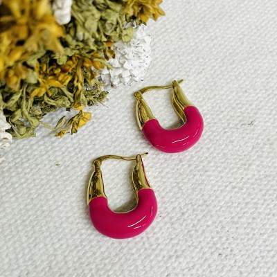 Stainless steel hoop earrings
