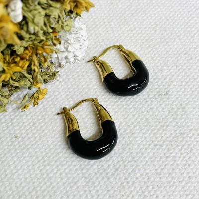 Stainless steel hoop earrings