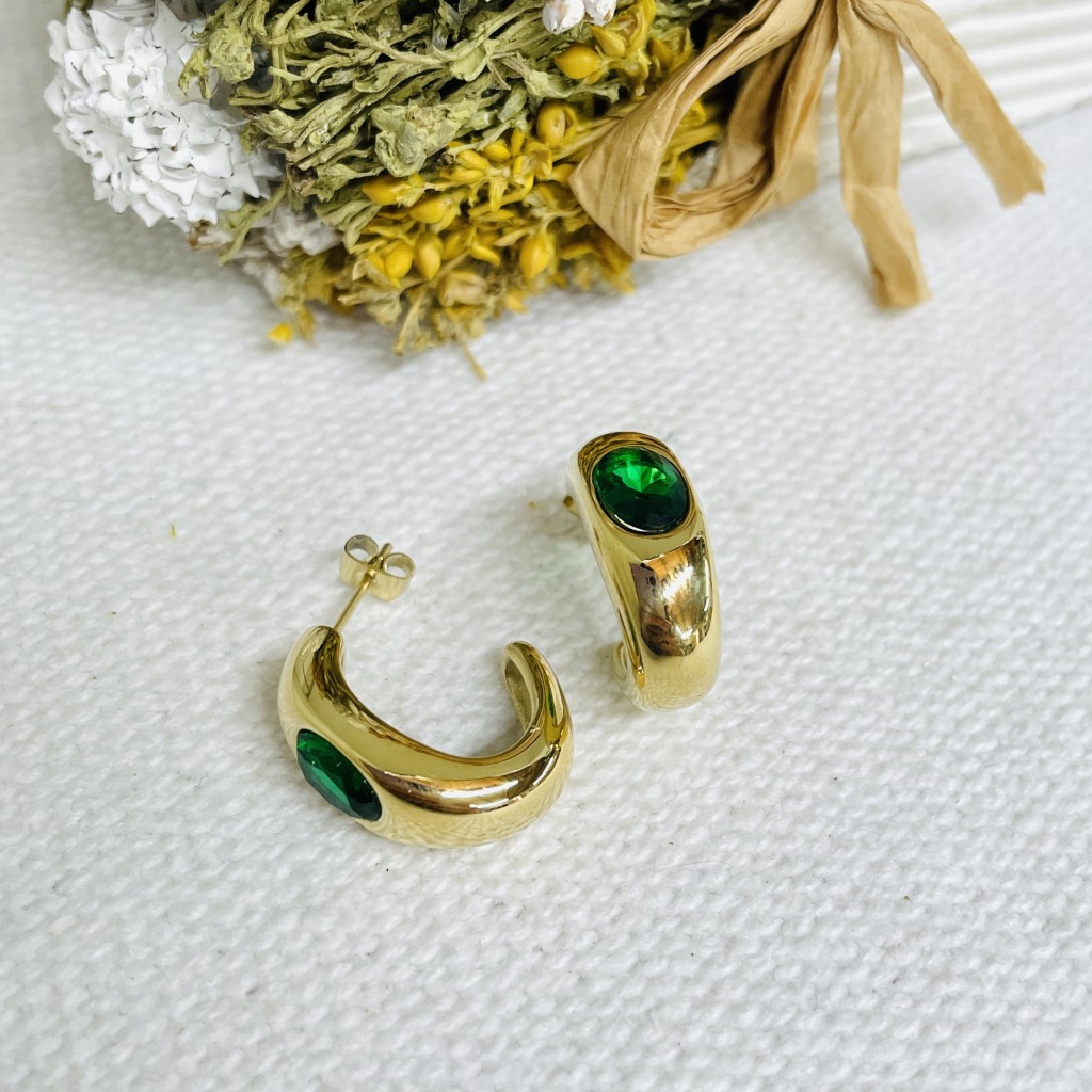 Stainless steel hoop earrings