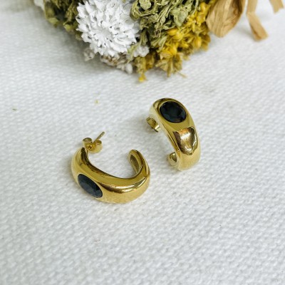 Stainless steel hoop earrings